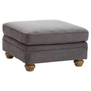 Spencer Grey Fabric Footstool