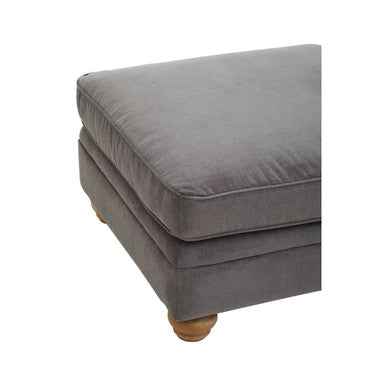 Spencer Grey Fabric Footstool