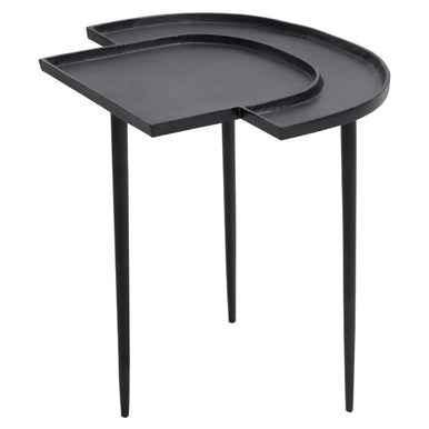 Simbolo Black Nickle Top Side Table