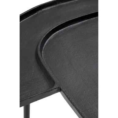 Simbolo Black Nickle Top Side Table