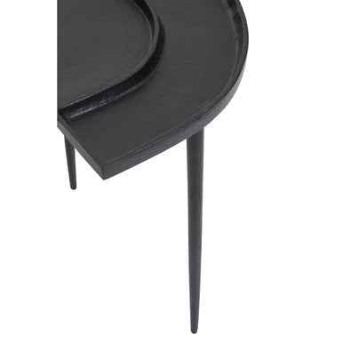Simbolo Black Nickle Top Side Table