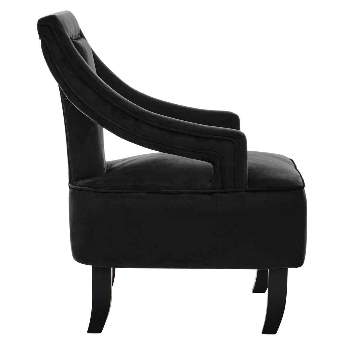 Faye Black Velvet Chair