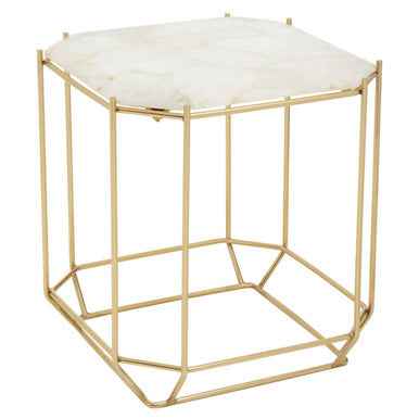 Jaipur White Quartz Side Table