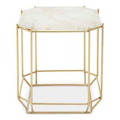 Jaipur White Quartz Side Table