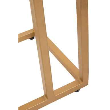 Varana Black Marble Top Side Table With Gold Finish Frame