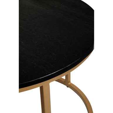 Varana Nest Of Two Black Marble Top Round Tables