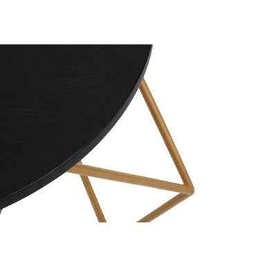 Varana Round Marble Top Coffee Table With Gold Finish Frame