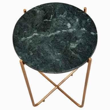 Mandoli Green Marble Side Table