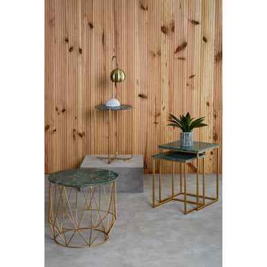 Mandoli Green Marble Side Table
