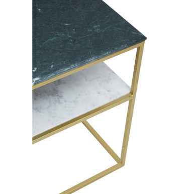 Nirav Assorted Marble And Gold Frame Console Table