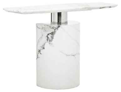 Sesto White Marble Console Table