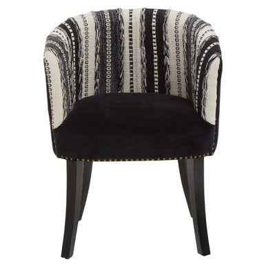 Cefena Black and White Chair