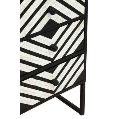 Fusion Three Drawer Chest with Bone Inlay