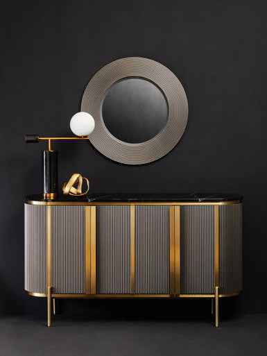 Dervio Four Door Marble Top Sideboard