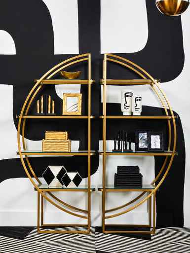 Vogue Left Half Moon Shelf Unit