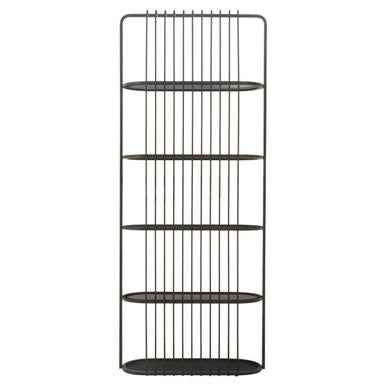 Vogue Five Tier Black Shelf Unit