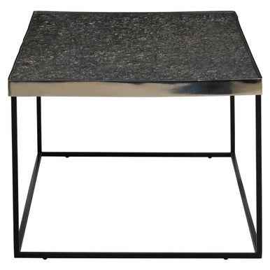 Akola Rectangle Coffee Table in Silver and Glass