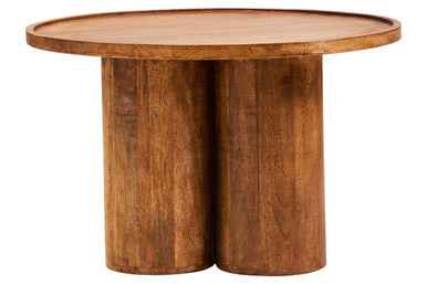 Walsa Natural Mango Wood Column Detail Coffee Table