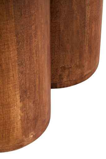 Walsa Natural Mango Wood Column Detail Coffee Table