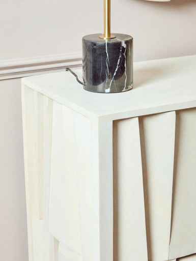 Sita Two Door Mango Wood Abstract Design Cabinet