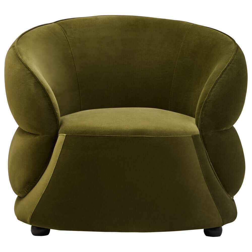 Darla Curve Forest Green Velvet Chair