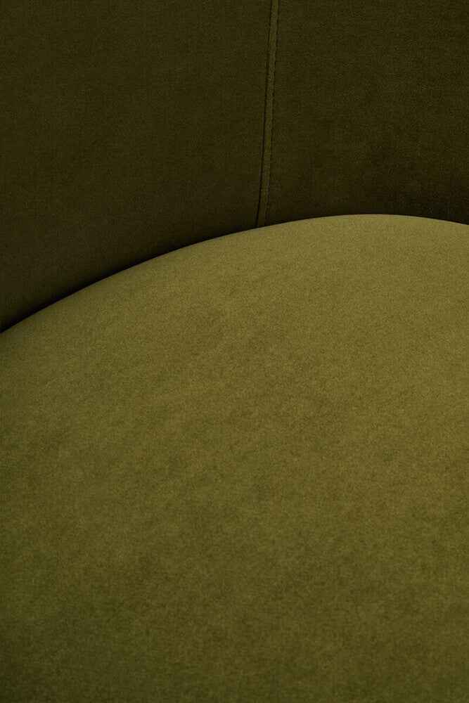 Darla Curve Forest Green Velvet Chair