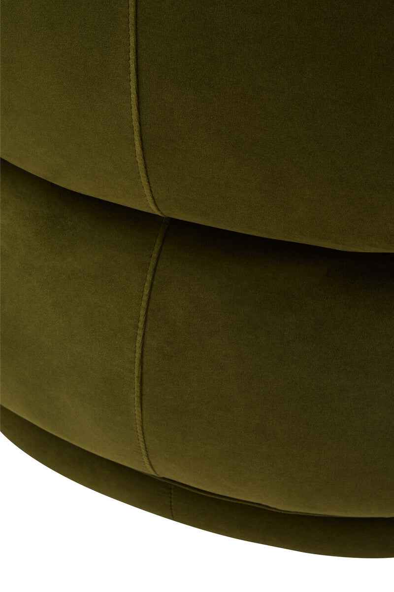Darla Curve Forest Green Velvet Chair