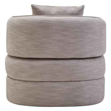 Bilani Grey Linen Effect Curved Chair