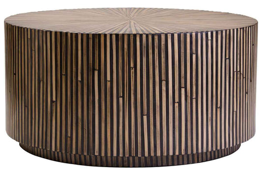 Bambusa Bamboo Inlay Round Coffee Table