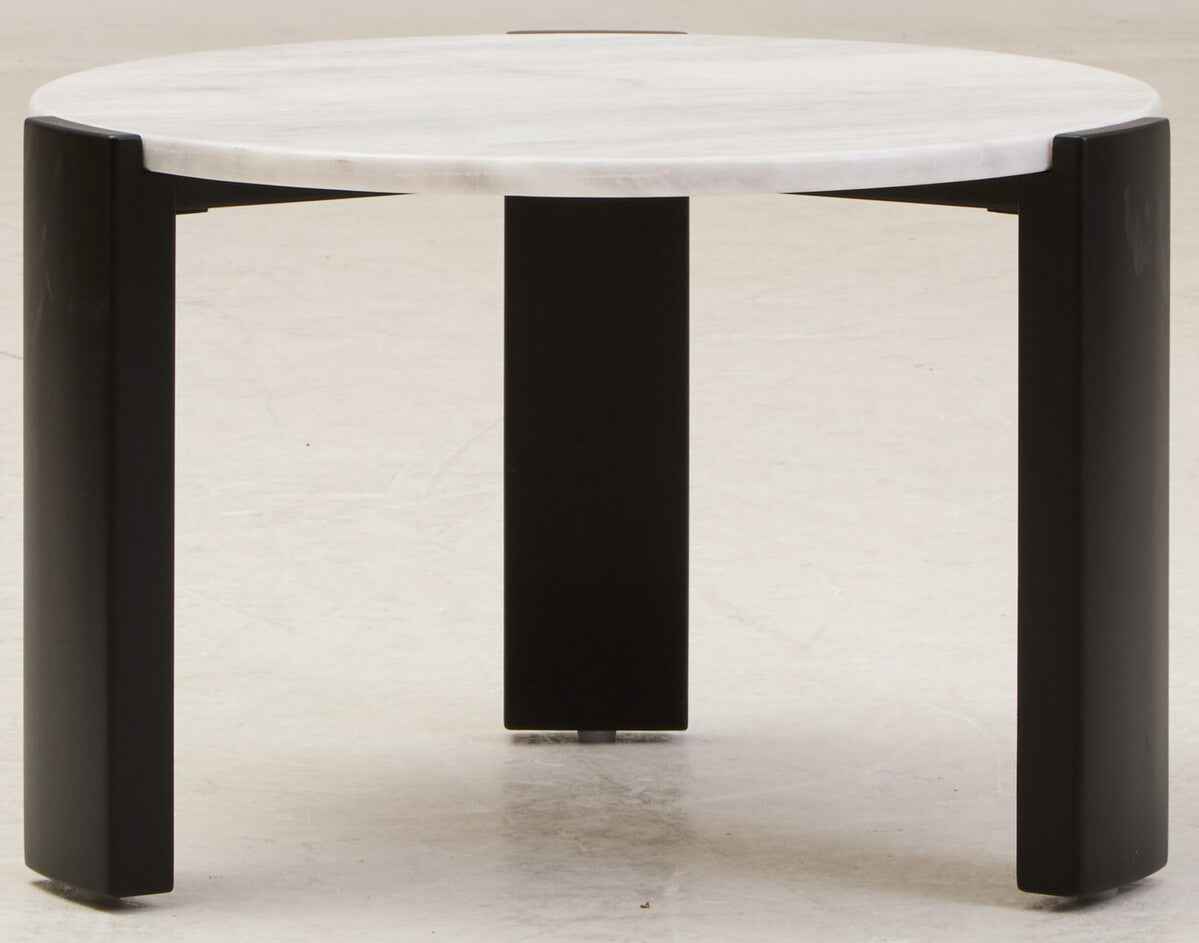 Palermo Round White Marble Top Small Coffee Table