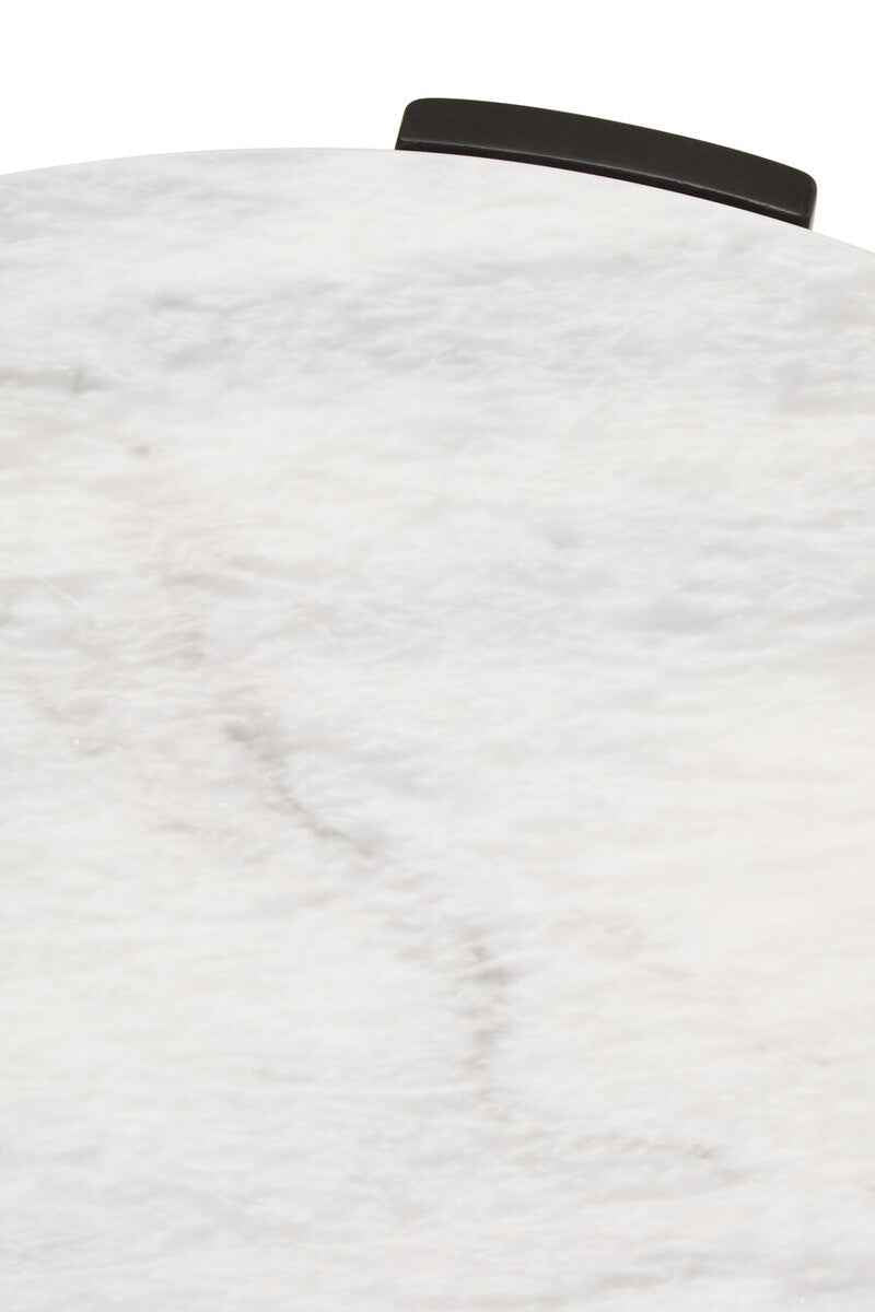 Palermo Round White Marble Top Small Coffee Table