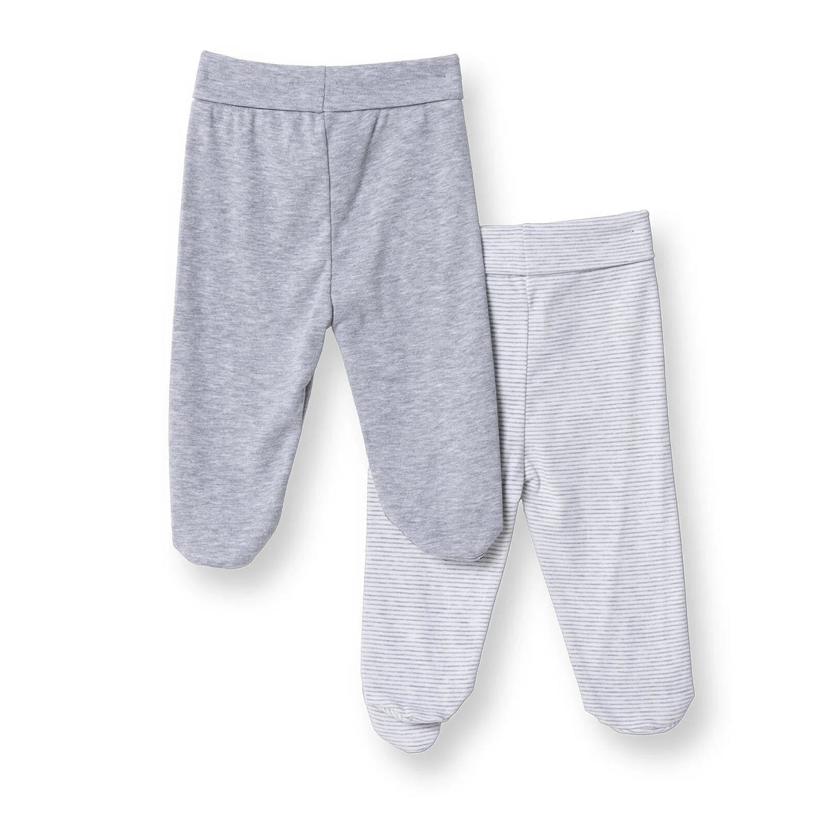 HelloBaby 2 Pack Ribbed Footed Baby Bottoms (Newborn to 9 Months)