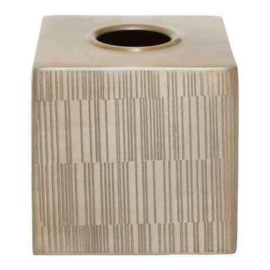 Allegra Champagne Finish Tissue Box