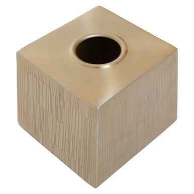Allegra Champagne Finish Tissue Box