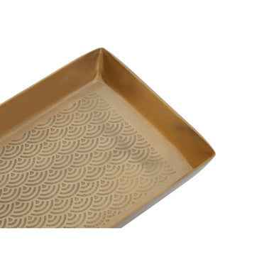 Allegra Etched Metallic Bathroom Tray