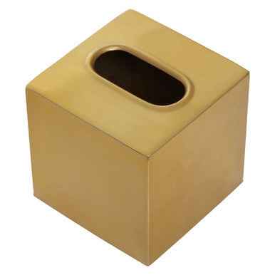 Allegra Gold Finish Tissue Box
