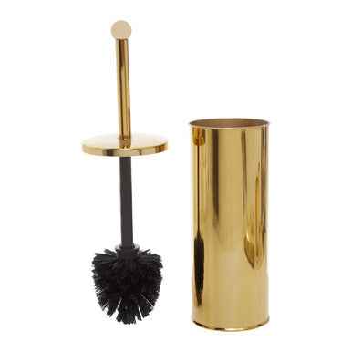 Allegra Stainless Steel Toilet Brush With Gold Detail