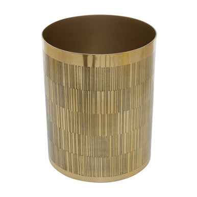 Allegra Gold Finish Aluminium Round Waste Bin