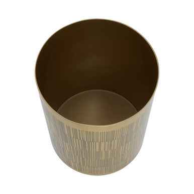 Allegra Gold Finish Aluminium Round Waste Bin