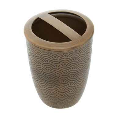 Allegra Etched Metallic Toothbrush Holder