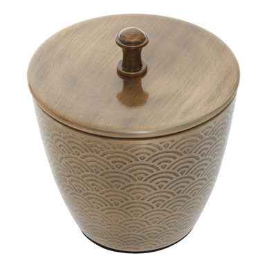 Allegra Aluminium Gold Finish 300ml Bathroom Jar