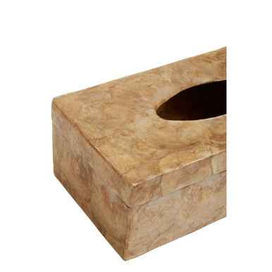 Palu Beige Seashell Tissue Box