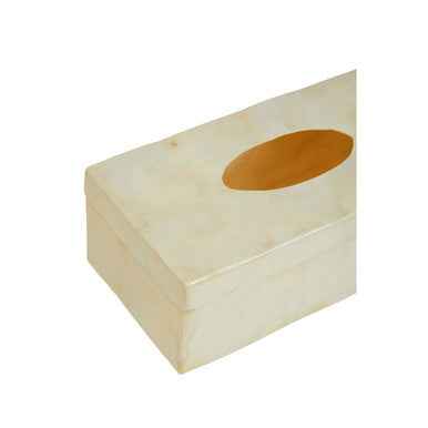 Palu White Sea Shell Tissue Box