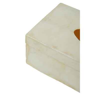 Palu White Sea Shell Tissue Box