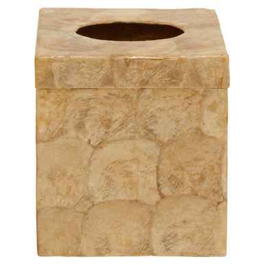 Palu Beige Seashell Square Tissue Box