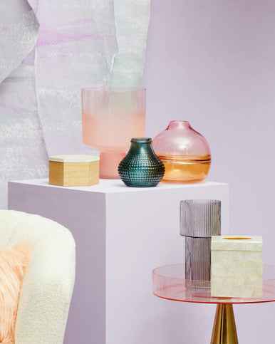 Palu White Shell Square Tissue Box