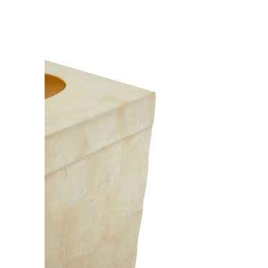 Palu White Shell Square Tissue Box