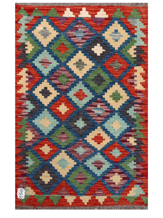 Maimana Afghanistan Kilim Rug - 118 x 76 cm