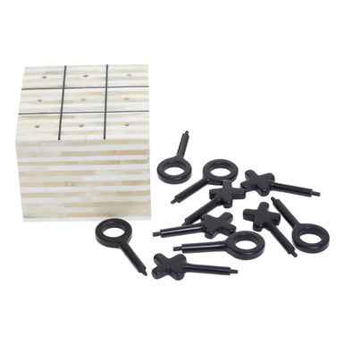 Churchill Games Cream and Black Bone Noughts & Crosses