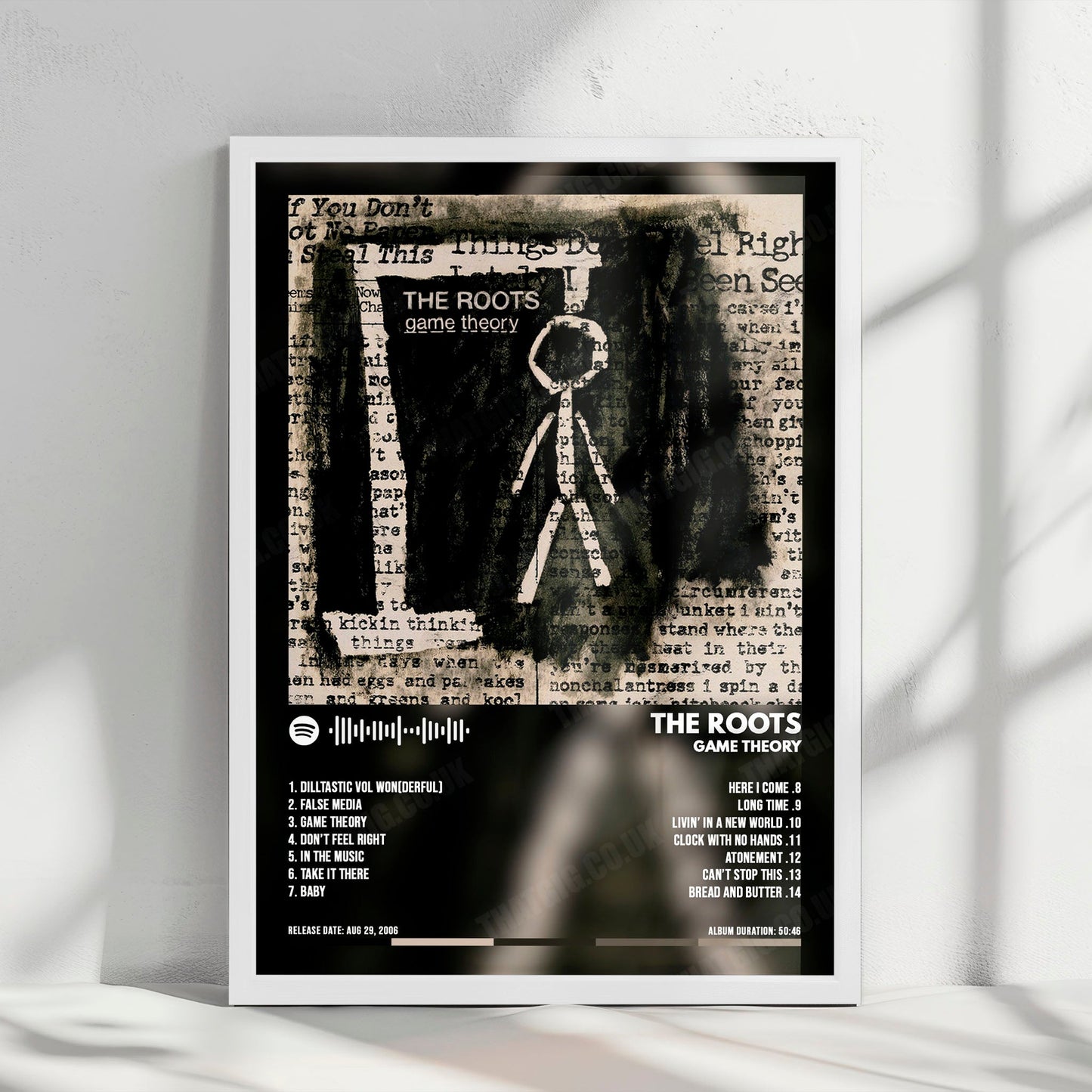 The Roots "Game Theory" Album Cover Poster - with Complete Tracklist